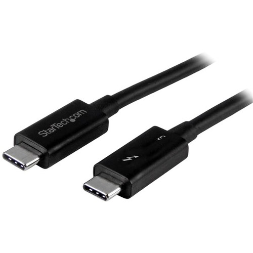 StarTech.com 50cm (1.6ft) Thunderbolt 3 Cable, 40Gbps, 100W PD, 4K/5K Video, Thunderbolt Certified, Compatible W/ TB4/USB 3.2/DisplayPort 300/500