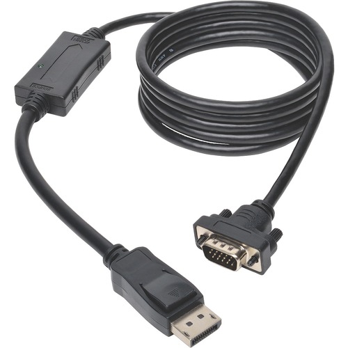 Eaton Tripp Lite Series DisplayPort 1.2 To VGA Active Adapter Cable (DP With Latches To HD15 M/M), 6 Ft. (1.8 M) 300/500