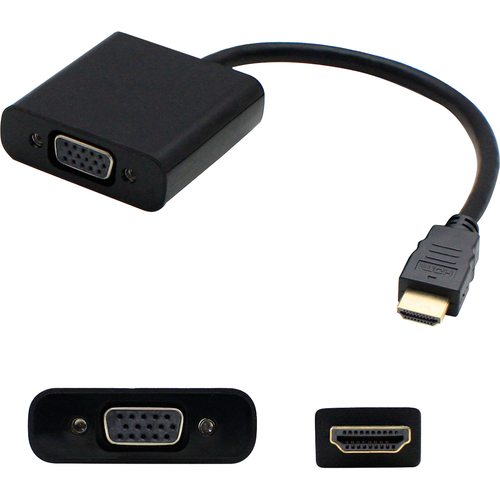 HP H4F02UT#ABA Compatible HDMI 1.3 Male To VGA Female Black Active Adapter For Resolution Up To 1920x1200 (WUXGA) 300/500