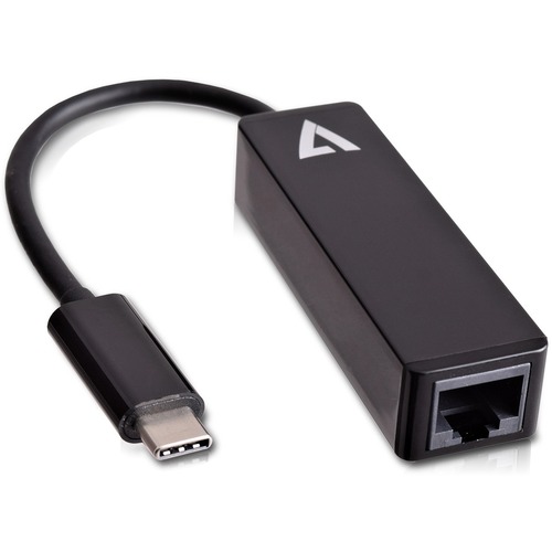 V7 Black USB Video Adapter USB C Male To RJ45 Male 300/500