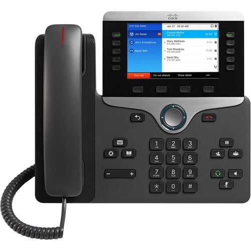 Cisco 8851 IP Phone   Corded/Cordless   Corded   Bluetooth   Desktop, Wall Mountable   Charcoal 300/500