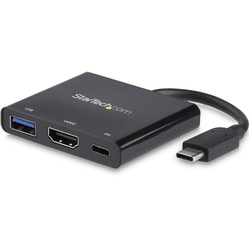 StarTech.com USB C Multiport Adapter With HDMI 4K & 1x USB 3.0   PD   Mac & Windows   USB Type C All In One Video Adapter 300/500