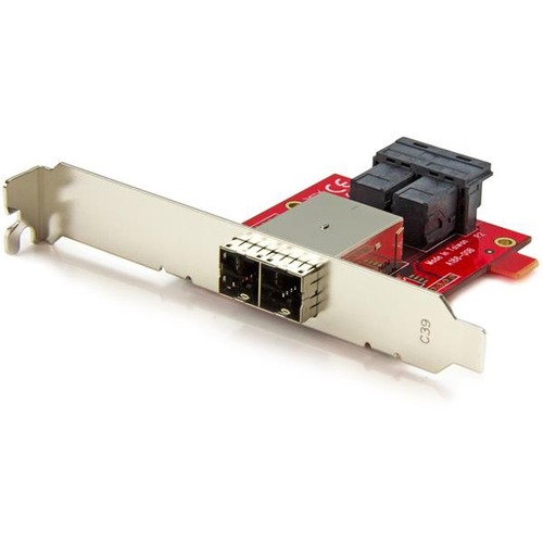 StarTech.com Mini SAS Adapter   Dual SFF 8643 To SFF 8644   With Full And Low Profile Brackets   12Gbps 300/500