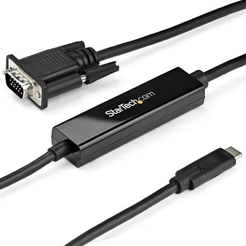 StarTech.com 3ft/1m USB C To VGA Cable   1920x1200/1080p USB Type C DP Alt Mode To VGA Video Monitor Adapter Cable  Works W/ Thunderbolt 3 300/500