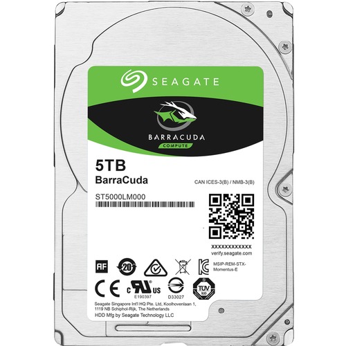 Seagate BarraCuda ST5000LM000 5 TB Hard Drive   2.5" Internal   SATA (SATA/600) 300/500