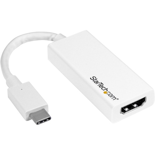 StarTech.com USB C To HDMI Adapter   White   4K 60Hz   Thunderbolt 3 Compatible   USB C Adapter   USB Type C To HDMI Dongle Converter 300/500