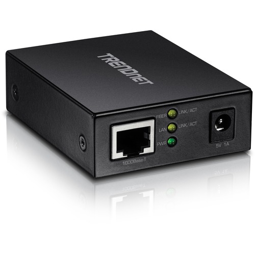 TRENDnet 1000BASE T To SFP Fiber Media Converter; Gigabit Ethernet To SFP Media Converter; 4Gbps Switching Capactiy; TFC GSFP 300/500