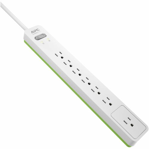 APC By Schneider Electric Essential SurgeArrest PE76W, 7 Outlets, 6 Foot Cord, 120V, White 300/500