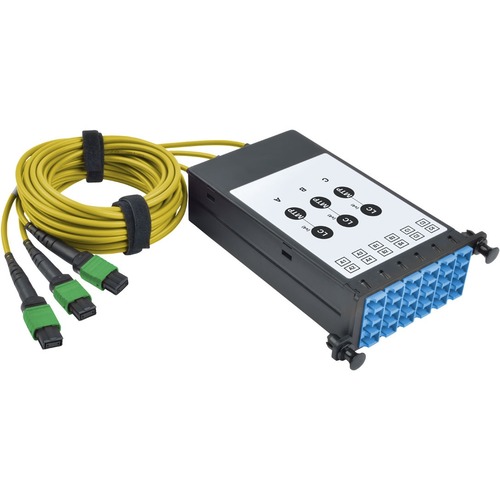Tripp Lite By Eaton 40/100Gb Fiber Breakout Cassette With Built In MTP Cables, 40Gb To 4 X 10Gb, 100Gb To 4 X 25Gb, (x3) 8 Fiber Singlemode MTP/MPO To (x12) LC Duplex 9/125 300/500
