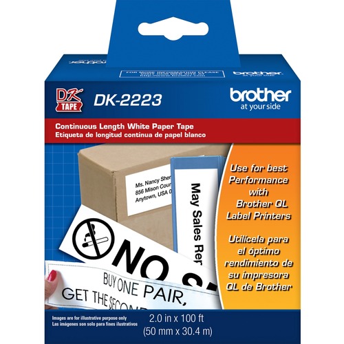 Brother DK2223   White Continuous Length Paper Tape 300/500