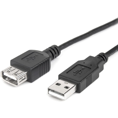 6FT/2M USB 2.0 EXTENSION CABLE USB 2.0 TYPE A TO TYPE A F/M BLACK 300/500