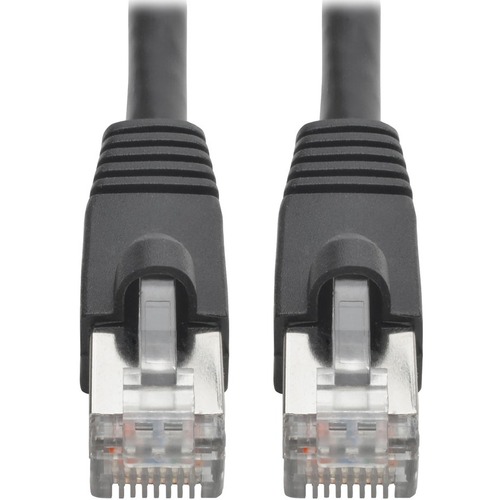 Eaton Tripp Lite Series Cat6a 10G Snagless Shielded STP Ethernet Cable (RJ45 M/M), PoE, Black, 1 Ft. (0.31 M) 300/500