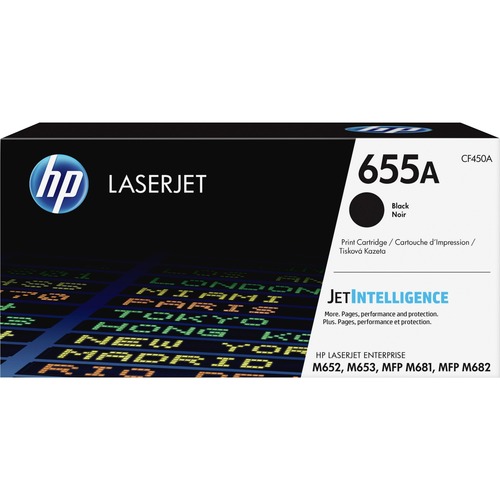 HP 655A Black Toner Cartridge | Works With HP Color LaserJet Enterprise M652, M653, HP Color LaserJet Enterprise MFP M681, M682 Series | CF450A 300/500