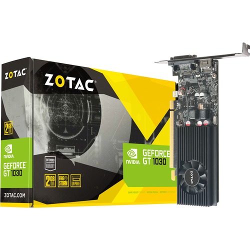 Zotac NVIDIA GeForce GT 1030 Graphic Card   2 GB GDDR5   Low Profile 300/500