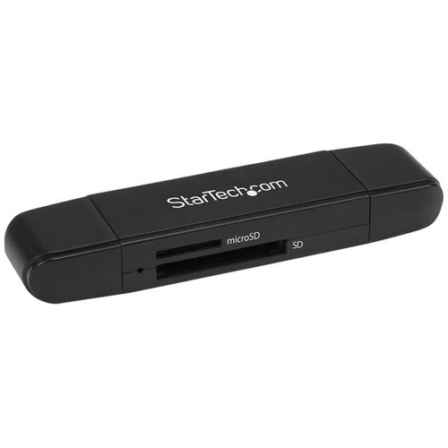 StarTech.com USB 3.0 Memory Card Reader For SD And MicroSD Cards   USB C And USB A   Portable USB SD And MicroSD Card Reader 300/500