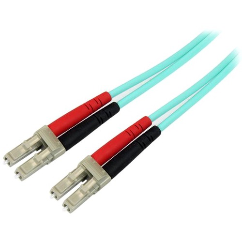 StarTech.com 2m (6ft) LC/UPC To LC/UPC OM4 Multimode Fiber Optic Cable, 50/125&micro;m LOMMF/VCSEL Zipcord Fiber, 100G, LSZH Fiber Patch Cord 300/500
