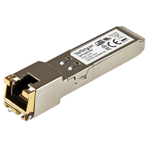 StarTech.com MSA Uncoded SFP Module   1000BASE TX   1GE Gigabit Ethernet SFP SFP To RJ45 Cat6/Cat5e Transceiver Module   100m 300/500