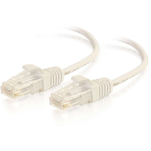 C2G 3ft Cat6 Slim Snagless Unshielded (UTP) Ethernet Cable   White 300/500