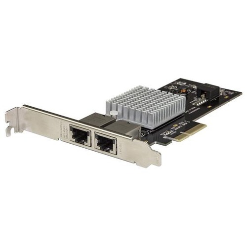StarTech.com Dual Port 10G PCIe Network Adapter Card   Intel X550AT 10GBASE T PCI Express 10GbE Multi Gigabit Ethernet 5 Speed NIC 2port 300/500
