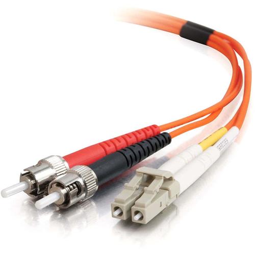 C2G 2m LC ST 62.5/125 Duplex Multimode OM1 Fiber Cable   Orange   6ft 300/500