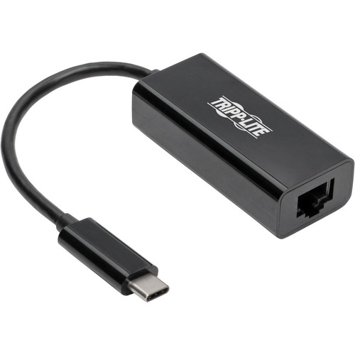 Tripp Lite By Eaton USB C To Gigabit Ethernet Adapter USB Type C To Gbe 10/100/1000 Thunderbolt 3 Compatible Black 300/500