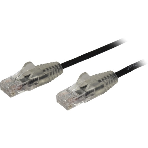 StarTech.com 1 Ft CAT6 Cable   Slim CAT6 Patch Cord   Black  Snagless RJ45 Connectors   Gigabit Ethernet Cable   28 AWG   LSZH (N6PAT1BKS) 300/500