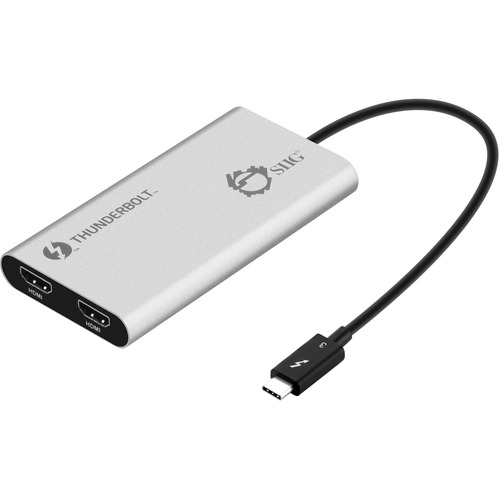 SIIG Thunderbolt V3 To Dual HDMI Adapter   HDMI 2.0 300/500