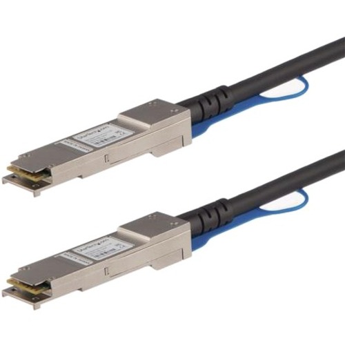 StarTech.com MSA Uncoded Compatible 1m 40G QSFP+ To QSFP+ Direct Attach Cable   40 GbE QSFP+ Copper DAC 40 Gbps Low Power Passive Twinax 300/500