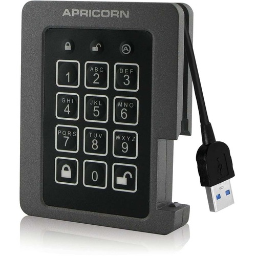 Apricorn Aegis Padlock ASSD 3PL256 1TBF 1 TB Solid State Drive   2.5" Internal   Black   TAA Compliant 300/500
