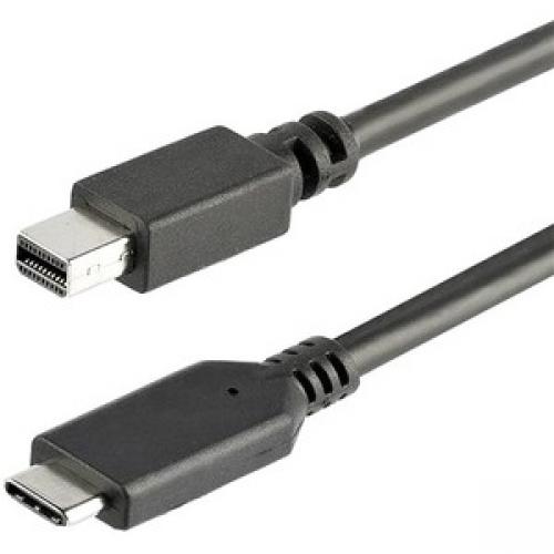 StarTech.com 1 m / 3.3 ft. USB-C to Mini DisplayPort Cable - 4K 60Hz - Black - USB 3.1 Type-C to Mini DP Adapter Cable - mDP Cable