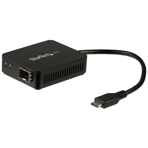 StarTech.com USB C To Fiber Optic Converter   Open SFP   USB 3.0 Gigabit Ethernet Network Adapter   1000BASE SX/LX   Windows / Mac / Linux 300/500