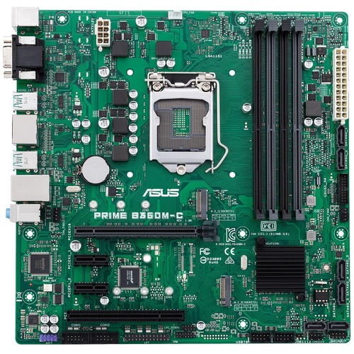 Asus Prime B360M C/CSM Desktop Motherboard   Intel B360 Chipset   Socket H4 LGA 1151   Intel Optane Memory Ready   Micro ATX 300/500