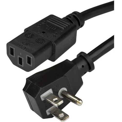 StarTech.com 10ft (3m) Computer Power Cord, Flat 5 15P To C13, 10A 125V, 18AWG, Black Replacement AC PC Power Cord, TV/Monitor Power Cable 300/500