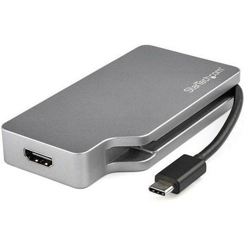 StarTech.com USB C Multiport Video Adapter 4K/1080p   USB Type C To HDMI, VGA, DVI Or Mini DisplayPort Monitor Adapter   Space Gray 300/500