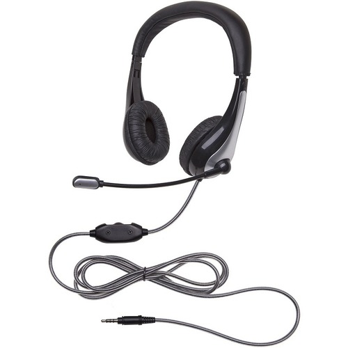 Califone 1025MT NeoTech Plus Headset, Mic, 3.5mm Stereo Plug With CaliTuff Braided Cord 300/500