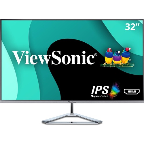 ViewSonic VX3276 MHD 32 Inch 1080p Widescreen IPS Monitor With Ultra Thin Bezels, Screen Split Capability HDMI And DisplayPort 300/500