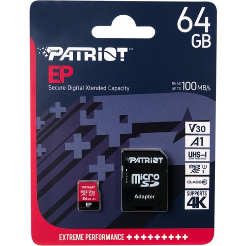Patriot Memory 64 GB Class 10/UHS I (U3) MicroSDXC 300/500
