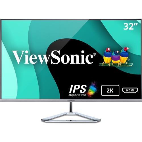 ViewSonic VX3276 2K MHD 32 Inch Widescreen IPS 1440p Monitor With Ultra Thin Bezels, HDMI DisplayPort And Mini DisplayPort 300/500