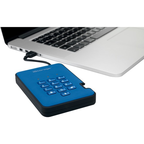 IStorage DiskAshur2 HDD 1 TB | Secure Portable Hard Drive | Password Protected | Dust/Water Resistant | Hardware Encryption IS DA2 256 1000 BE 300/500