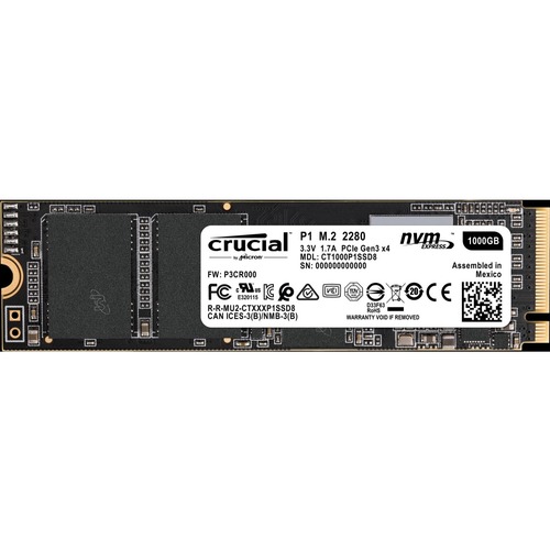 Crucial 1 TB Solid State Drive   M.2 2280 Internal   PCI Express 300/500