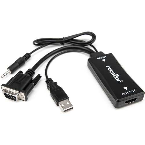 Rocstor VGA To HDMI M/F ADAP W/USB Audio & PWR 300/500