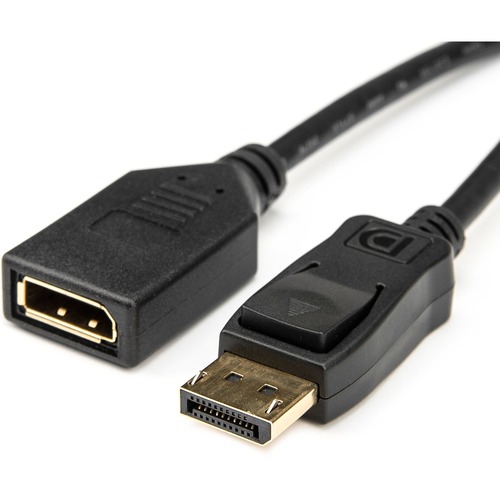 Rocstor Premium 6 Ft DisplayPort Video Extension Cable   M/F   DisplayPort Male Video   DisplayPort Female Video   Black   Display Port Video Extension Cable 300/500