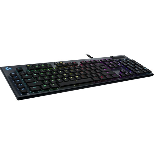 Logitech G815 LIGHTSYNC RGB Mechanical Gaming Keyboard With Low Profile GL Linear Key Switch, 5 Programmable G Keys,USB Passthrough, Dedicated Media Control 300/500