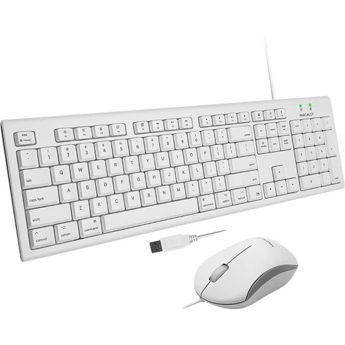 Macally Full Size USB Keyboard And Optical USB Mouse Combo For Mac 300/500