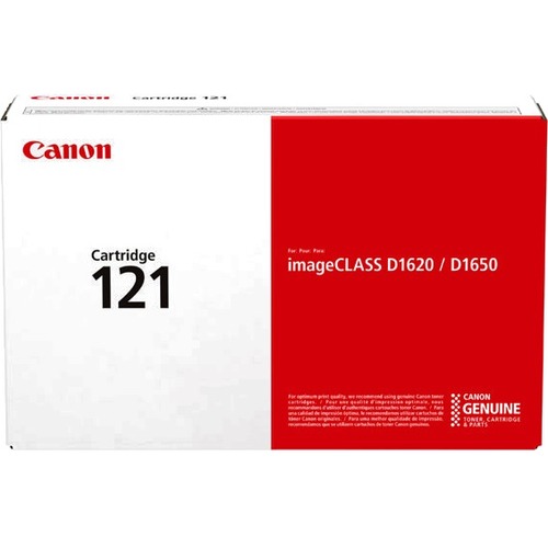 Canon Genuine Toner Cartridge 121 Black (3252C001), 1 Pack, For Canon ImageCLASS D1650, D1620 Laser Printer 300/500