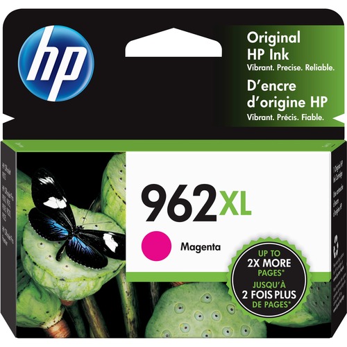 HP 962XL Magenta Ink Cartridge - Up to 1600 Page Yield - Compatible w/ HP Officejet Pro 9010, 9015, 9020, 9025 Series - Single Cartridge - Magenta Print Color - Inkjet Technology