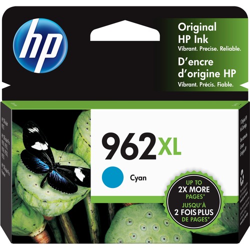 HP 962XL Cyan Ink Cartridge - Up to 1600 Page Yield - Compatible w/ HP OfficeJet Pro 9025, 9020,9018,9015,9010 Series - Single Cartridge - Cyan Print Color - Inkjet Technology