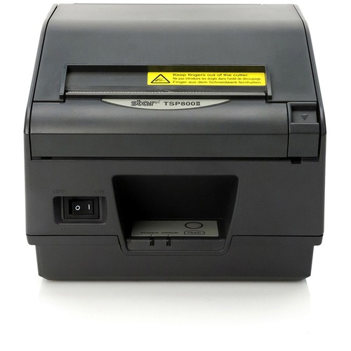 Star Micronics TSP800II Thermal Receipt And Label Printer, WLAN, Ethernet, AirPrint   Cutter, External Power Supply Included, Gray 300/500