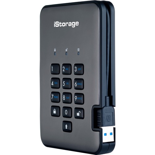 IStorage DiskAshur PRO2 HDD 1 TB | Secure Hard Drive | FIPS Level 3 Certified | Password Protected | Dust/Water Resistant. IS DAP2 256 1000 C X 300/500