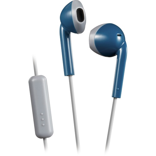 JVC HAF19MAH Retro In Ear Wired Earbuds With Microphone (Blue) 300/500